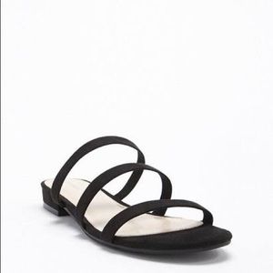 Strappy Faux Suede Slide Sandals